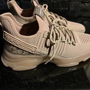 Steve Madden Women's Maxima Rhinestone-Trim Trainer Sneakers blush/multi